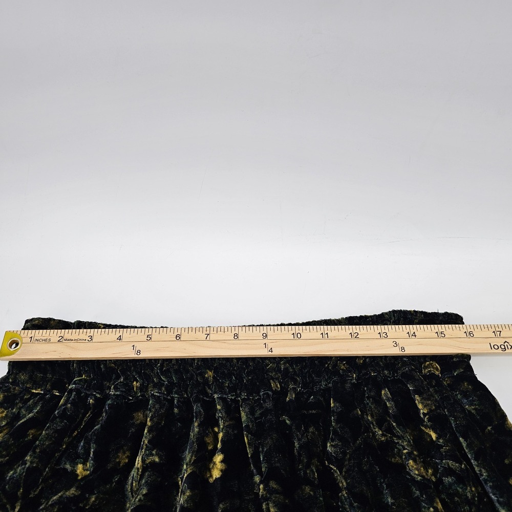 Anthropologie Somerset Velvet Pull-On Pants Wide Leg 1X Floral Velvet Elastic - Picture 3 of 6